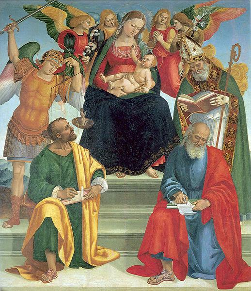Luca Signorelli Madonna and Child with Saints and Angels Luca Signorelli France oil painting art